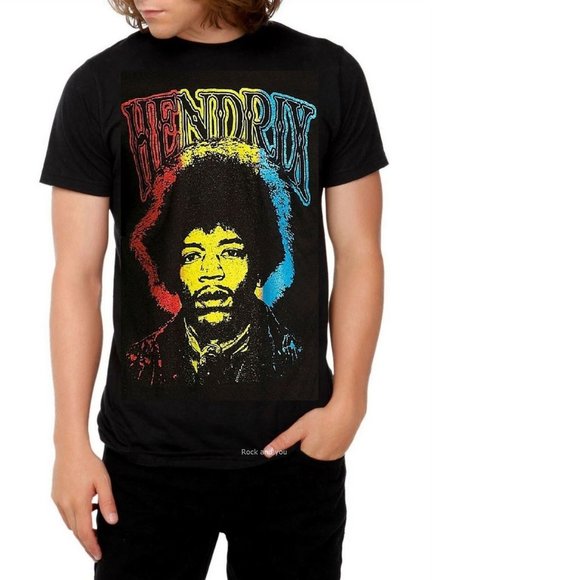 Jimi Hendrix Colorful Photo Karl Ferris blues rock Official T-Shirt M NWT - Picture 1 of 2